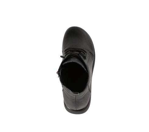Ghete casual, dama, PASS COLLECTION, J970016A negru, piele naturala